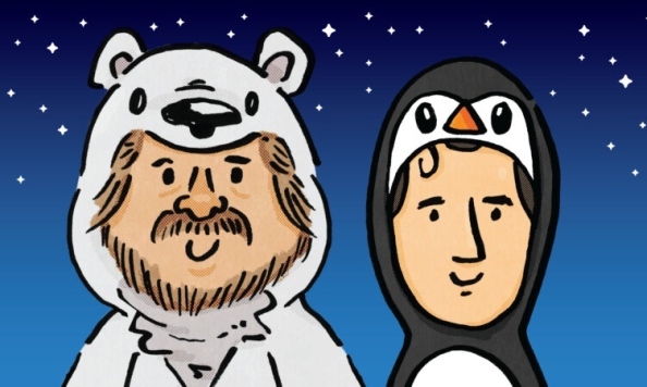 Polarbear Penguin 1440x840 Philip Kennedy 002